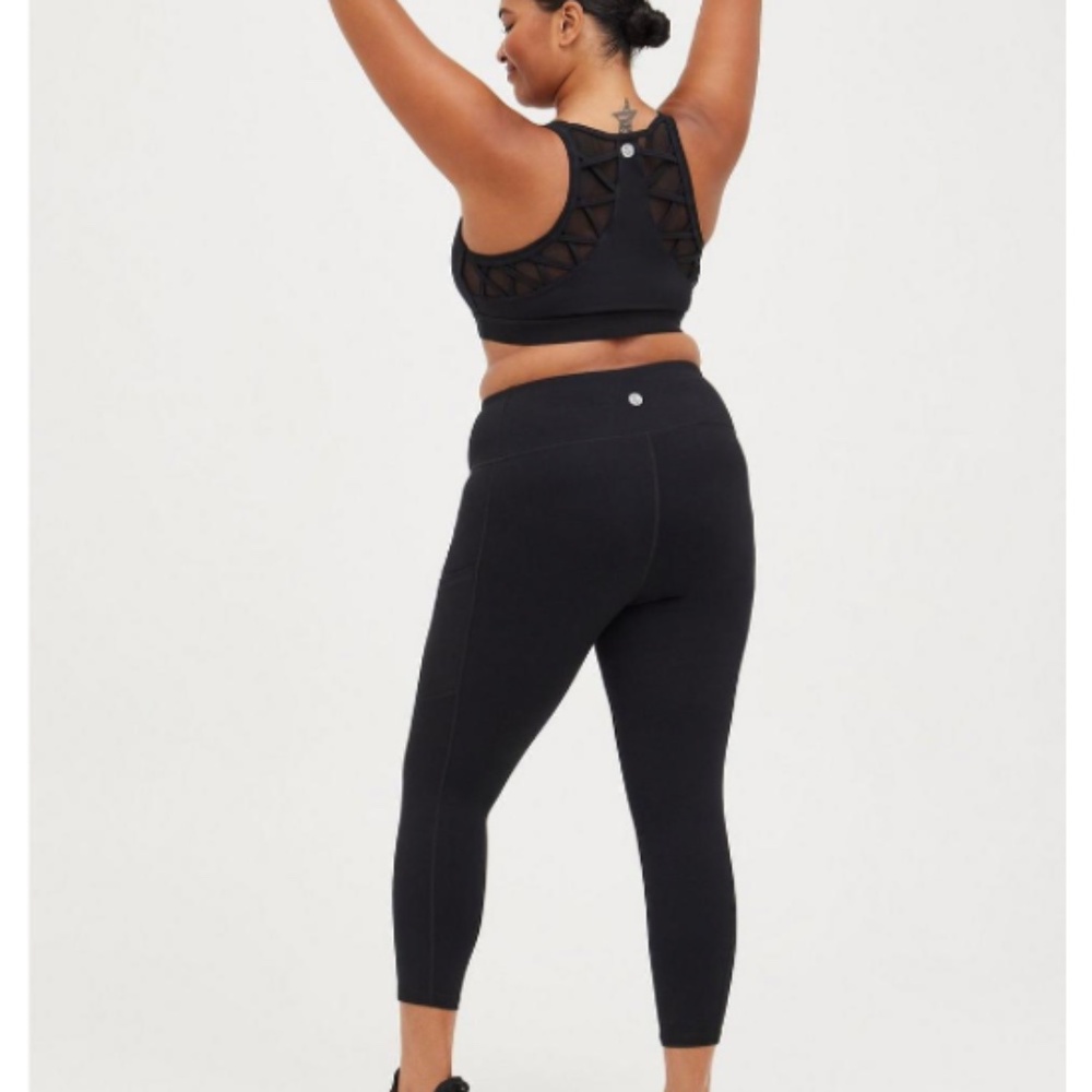 Torrid - Set Active Performance Mesh Back Black S… - image 1